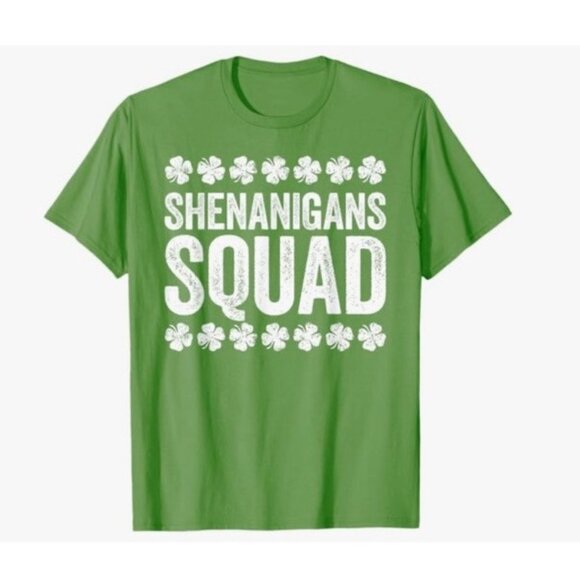 Shenanigans Squad T-Shirt Kids Size 7-8 Irish Green St Patricks Day Tee - Picture 1 of 8